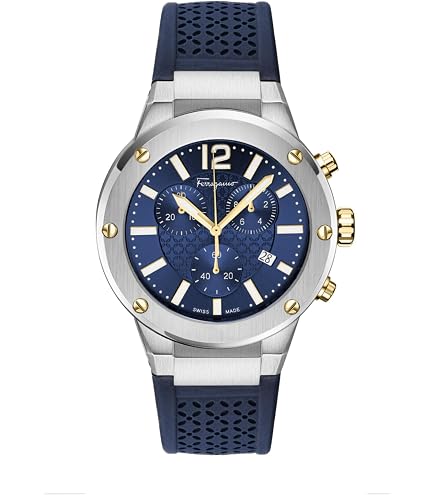 Amazon.com: Ferragamo F-80 GMT Worldtime Men's Watch, Swiss Made